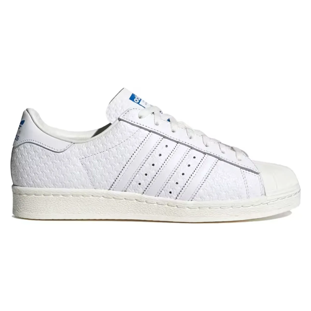 adidas Superstar 82 Debossed Geometric Print White Blue