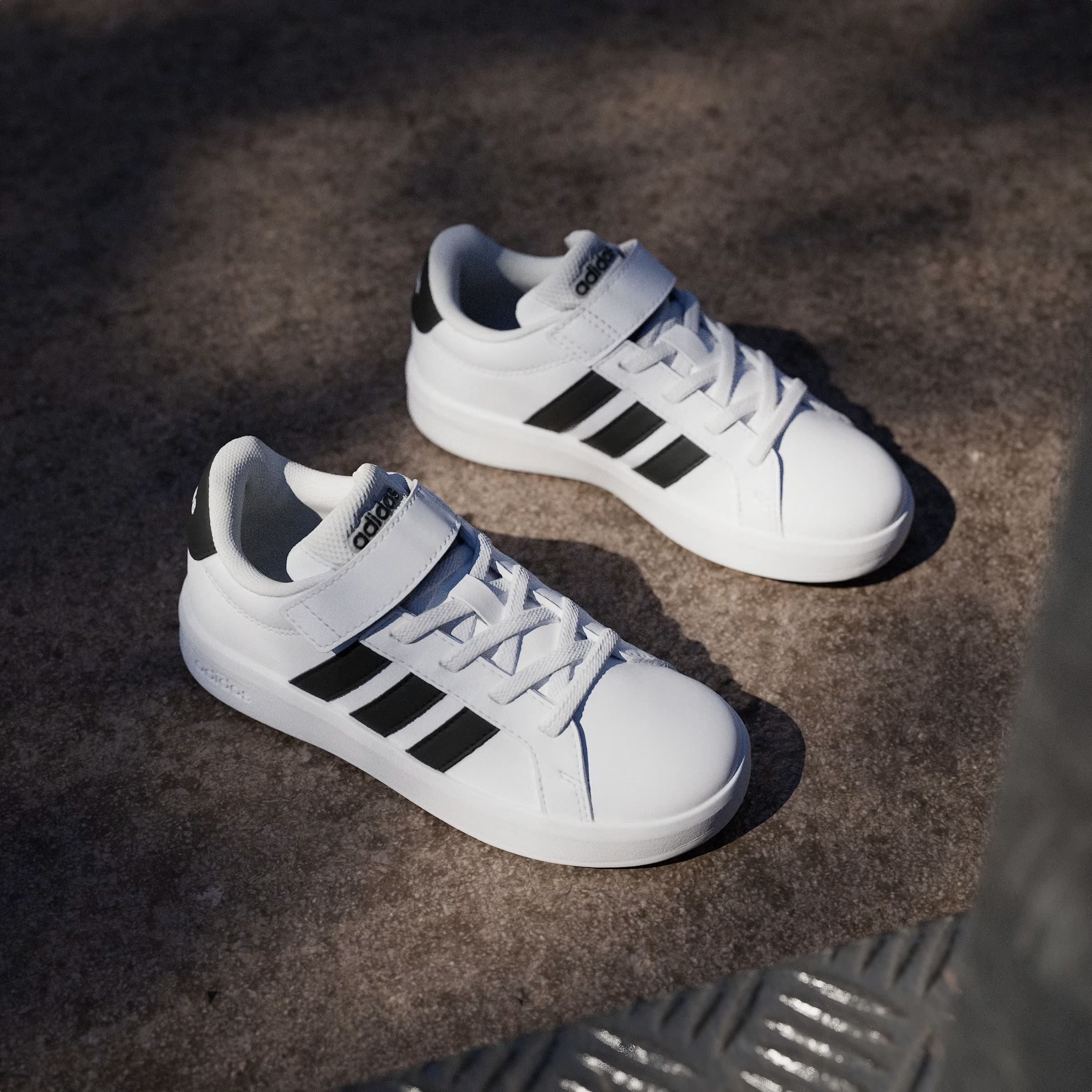 adidas Grand Court 3.0 White Core Black (PS)