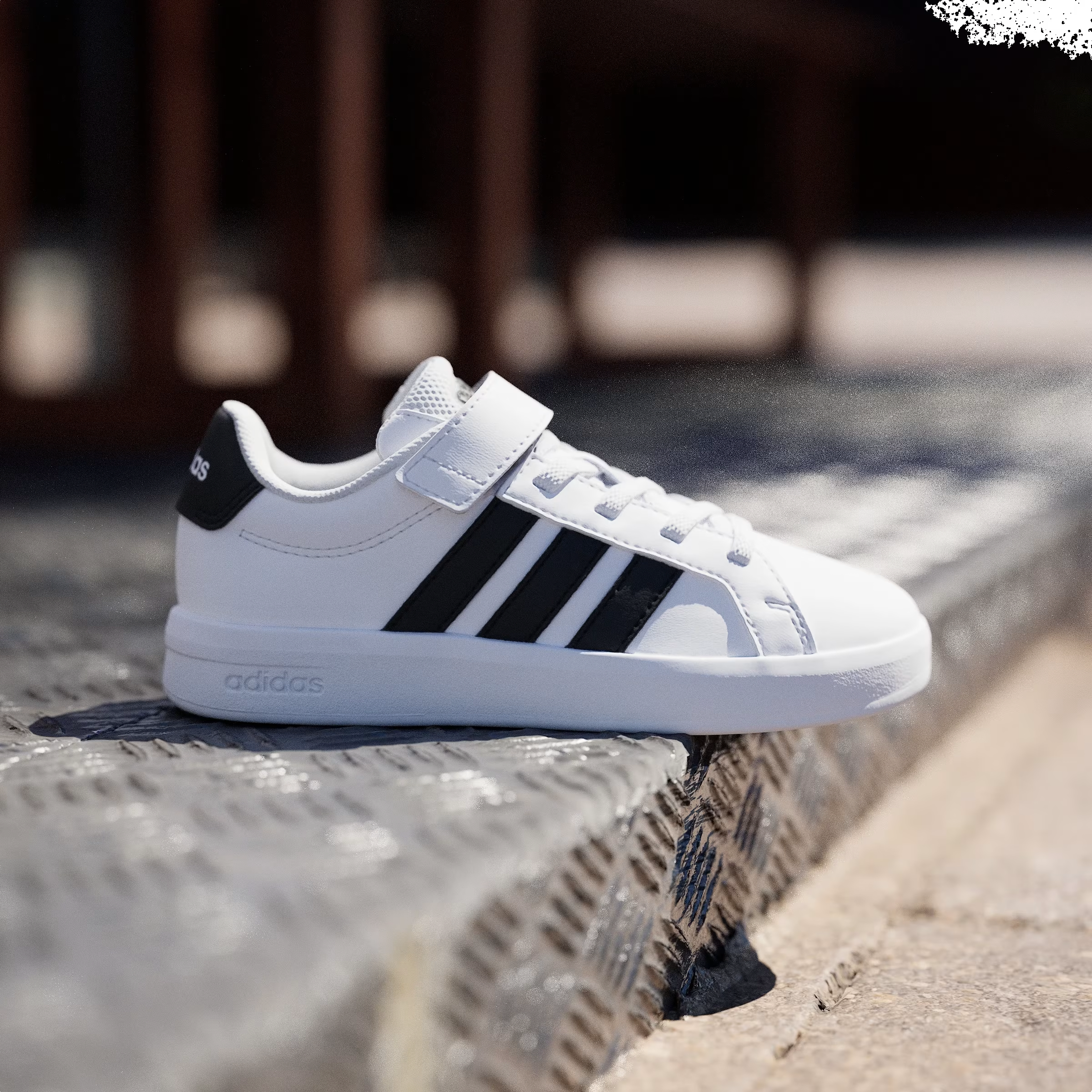 adidas Grand Court 3.0 White Core Black (PS)