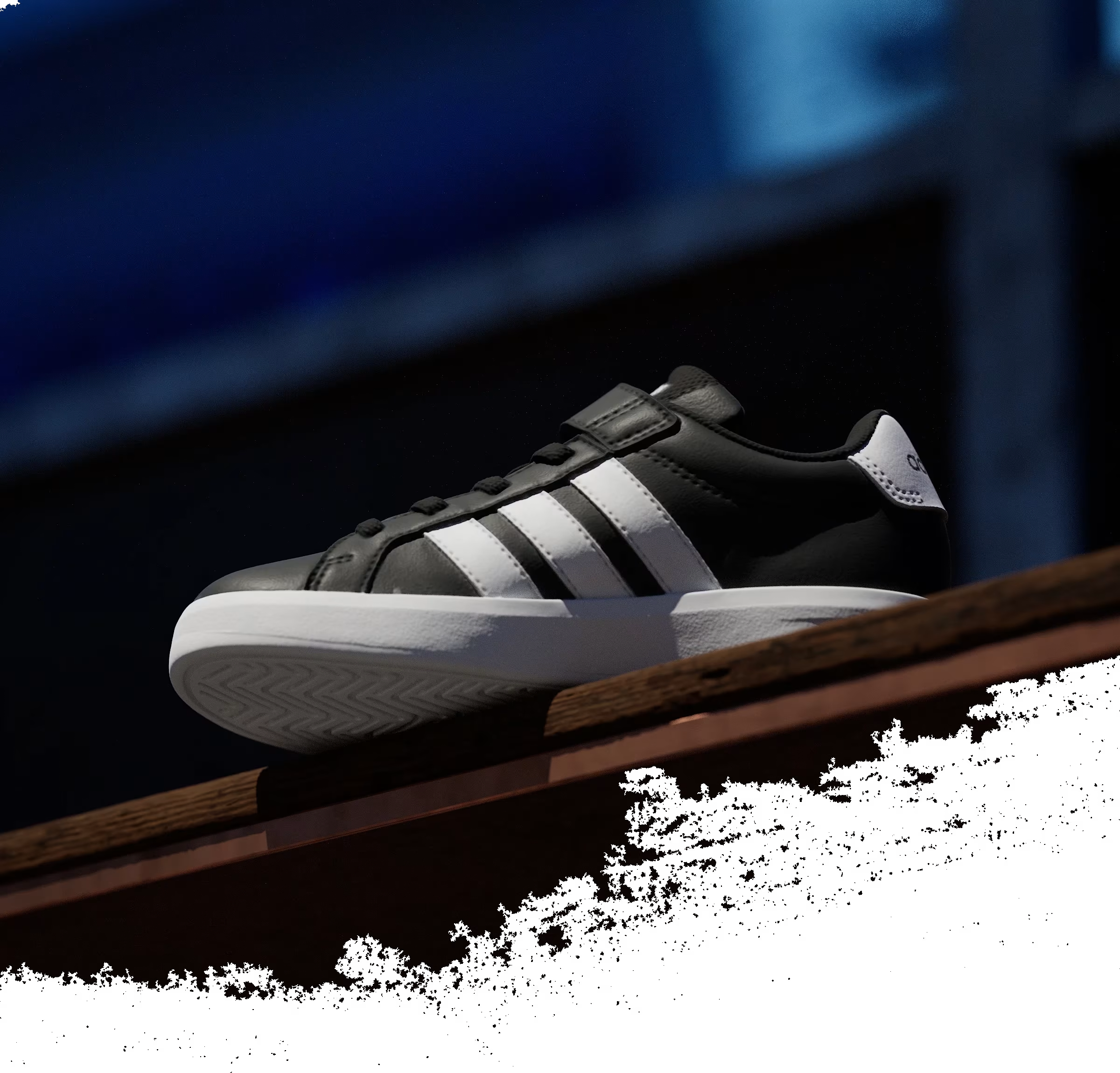 adidas Grand Court 3.0 Black Cloud White (PS)