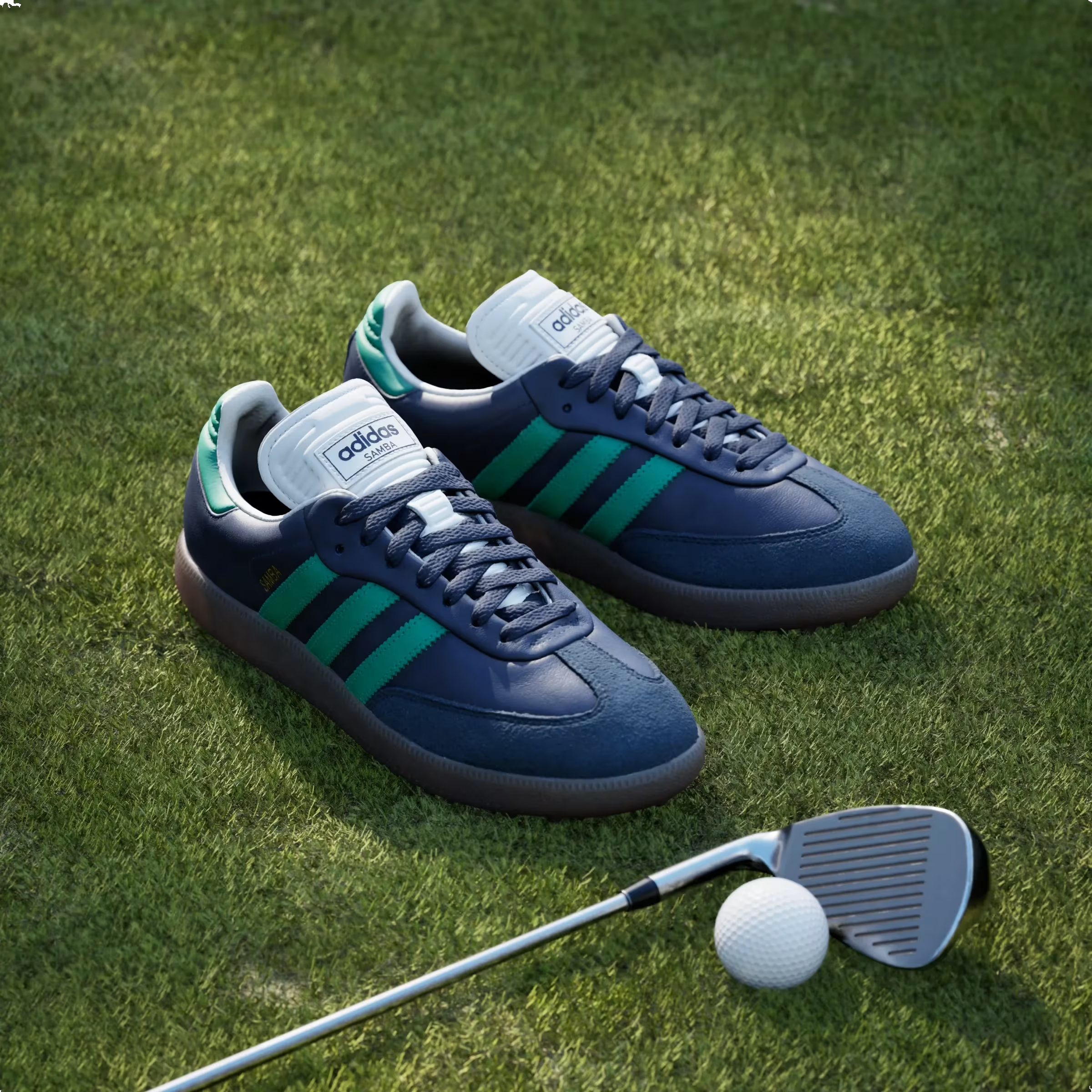 adidas Samba Spikeless Golf Night Indigo Court Green