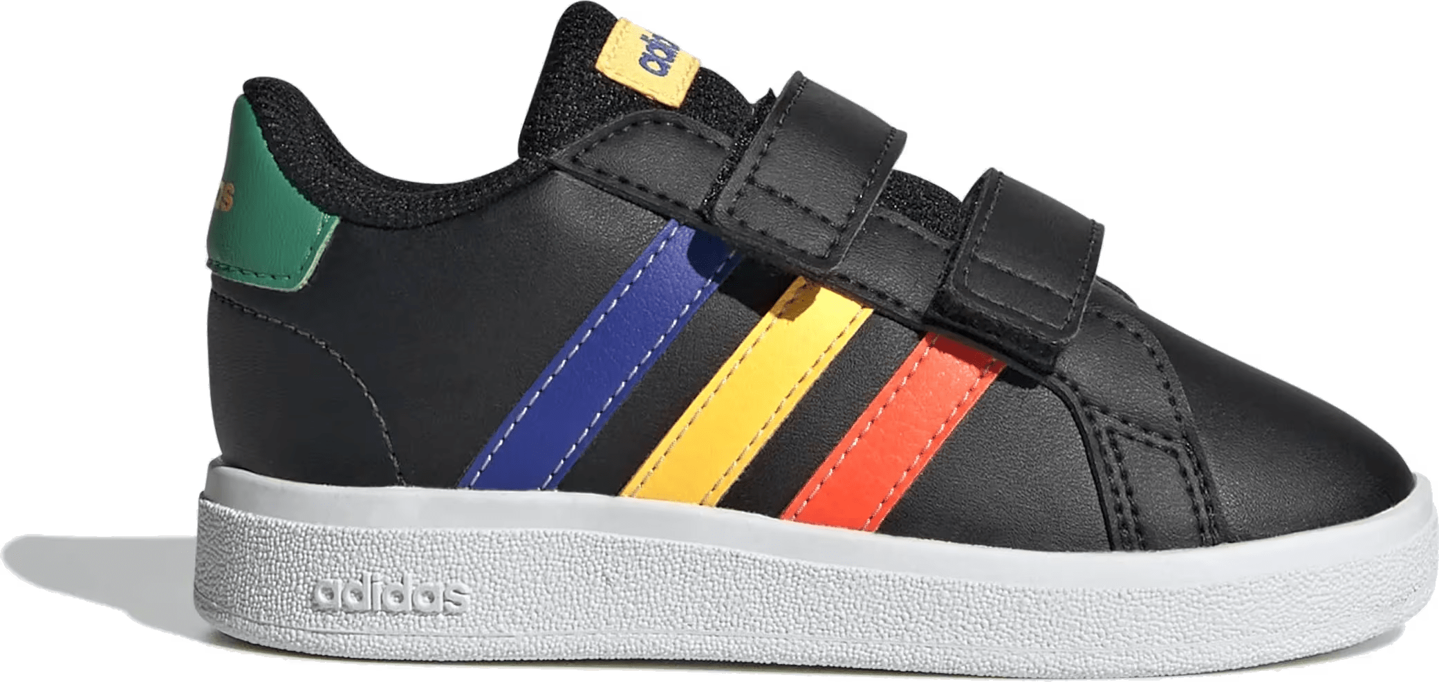 adidas Grand Court Lifestyle Hook And Loop Core Black Lucid Blue Court Green (TD)