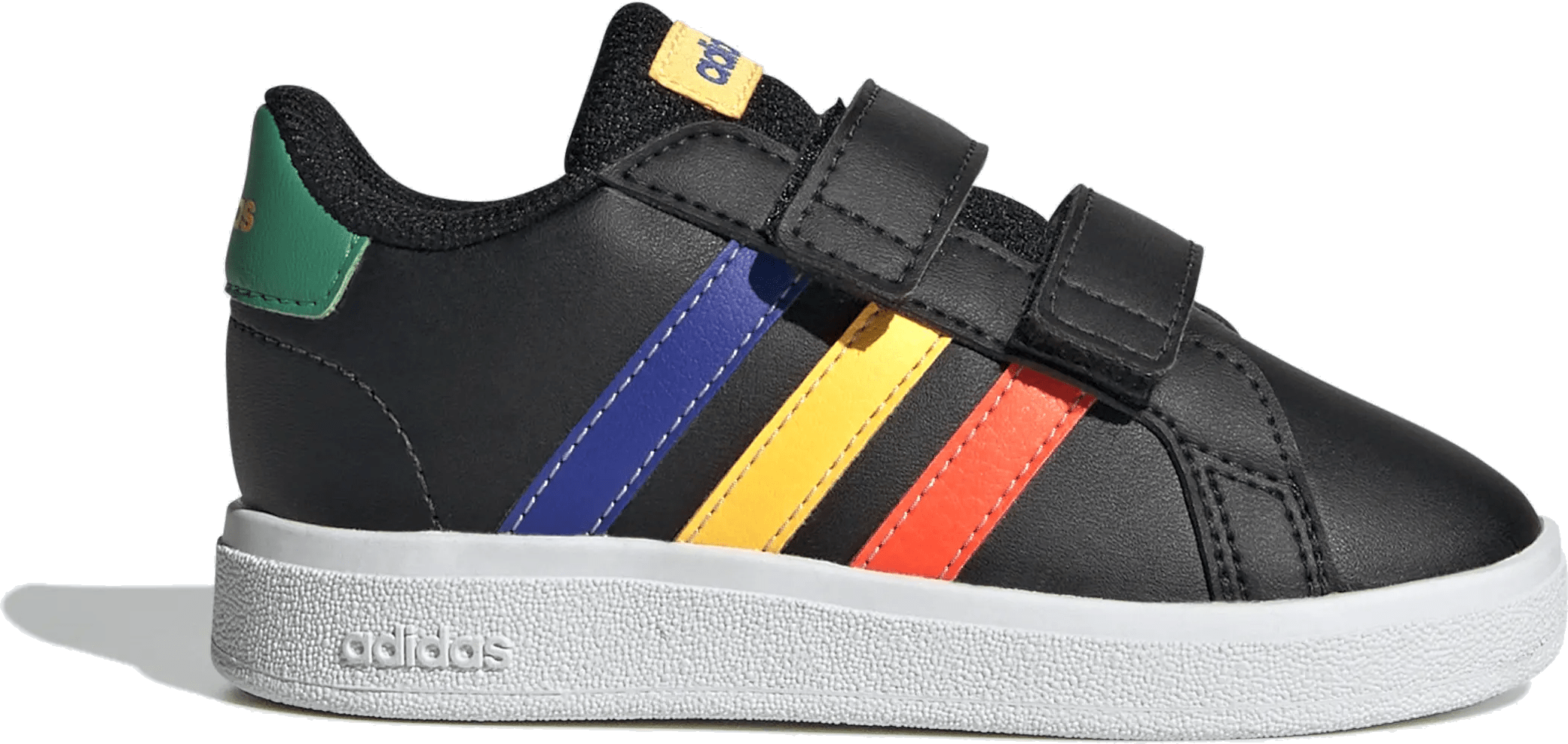 adidas Grand Court Lifestyle Hook And Loop Core Black Lucid Blue Court Green (TD)