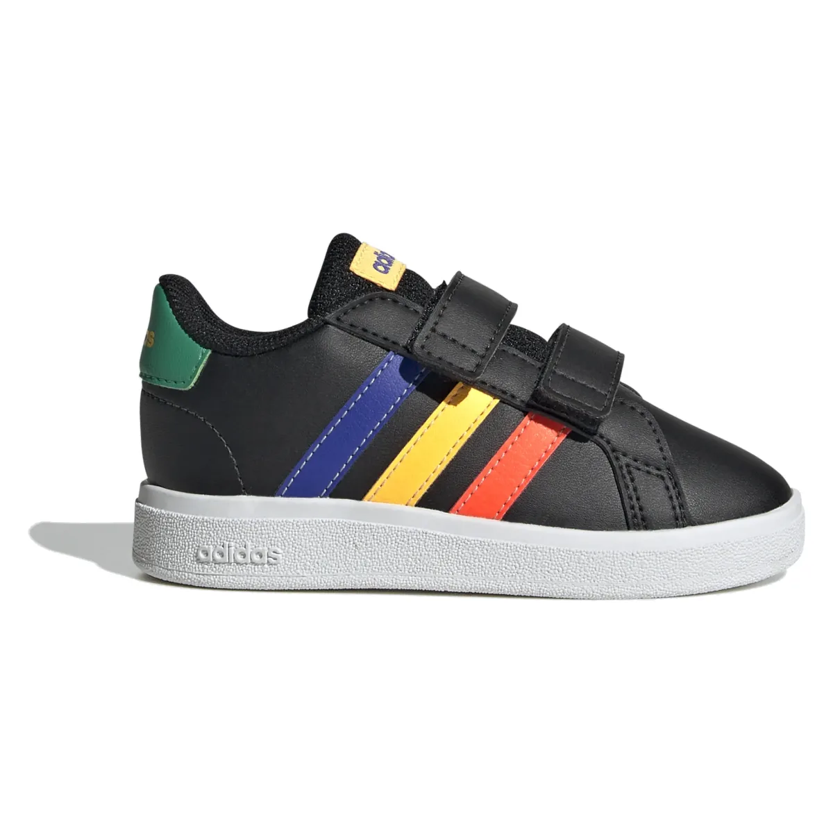 adidas Grand Court Lifestyle Hook And Loop Core Black Lucid Blue Court Green (TD)