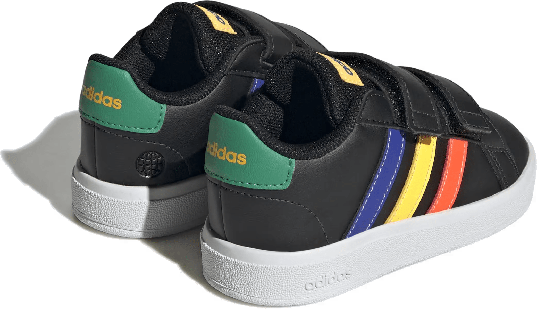 adidas Grand Court Lifestyle Hook And Loop Core Black Lucid Blue Court Green (TD)