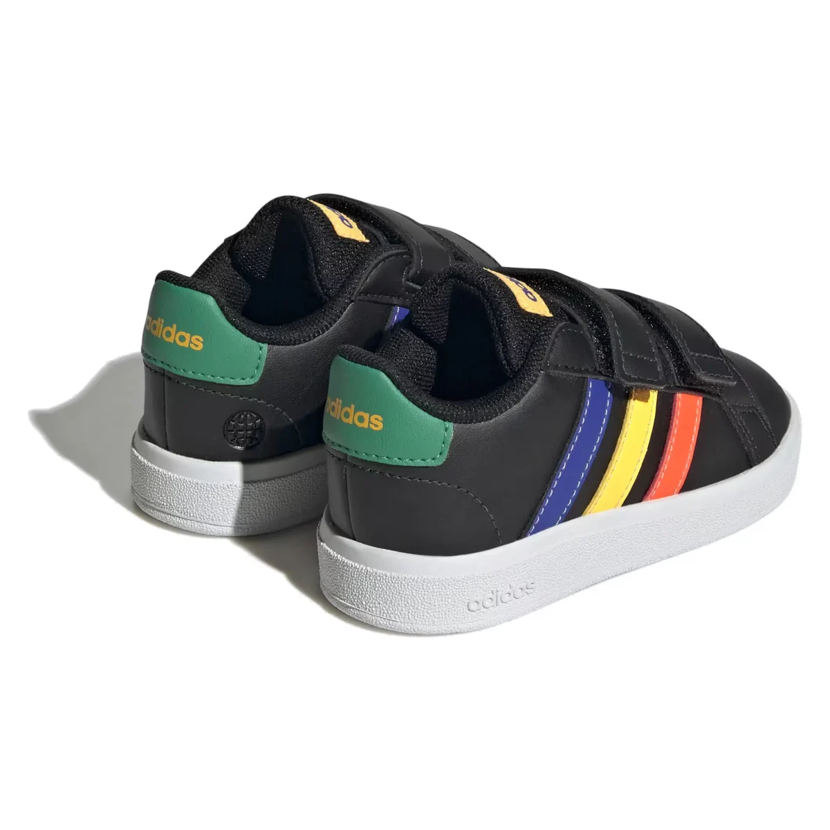 adidas Grand Court Lifestyle Hook And Loop Core Black Lucid Blue Court Green (TD)
