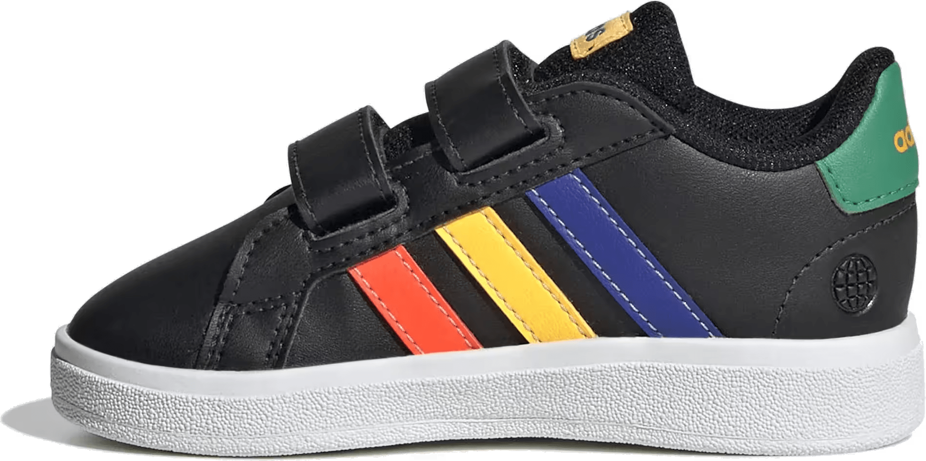 adidas Grand Court Lifestyle Hook And Loop Core Black Lucid Blue Court Green (TD)