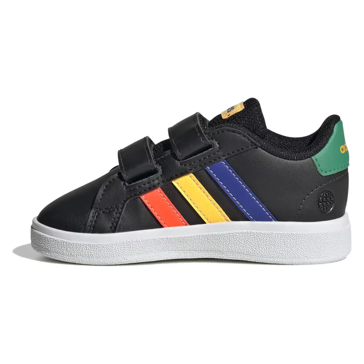 adidas Grand Court Lifestyle Hook And Loop Core Black Lucid Blue Court Green (TD)