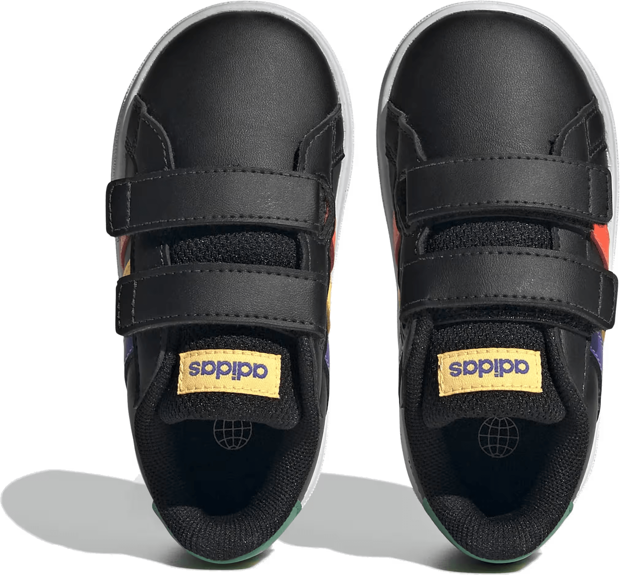 adidas Grand Court Lifestyle Hook And Loop Core Black Lucid Blue Court Green (TD)