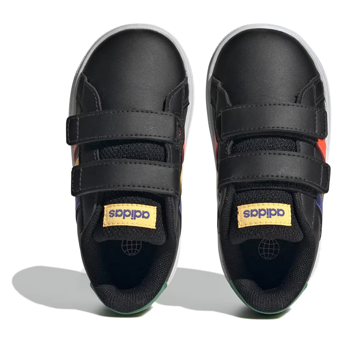 adidas Grand Court Lifestyle Hook And Loop Core Black Lucid Blue Court Green (TD)