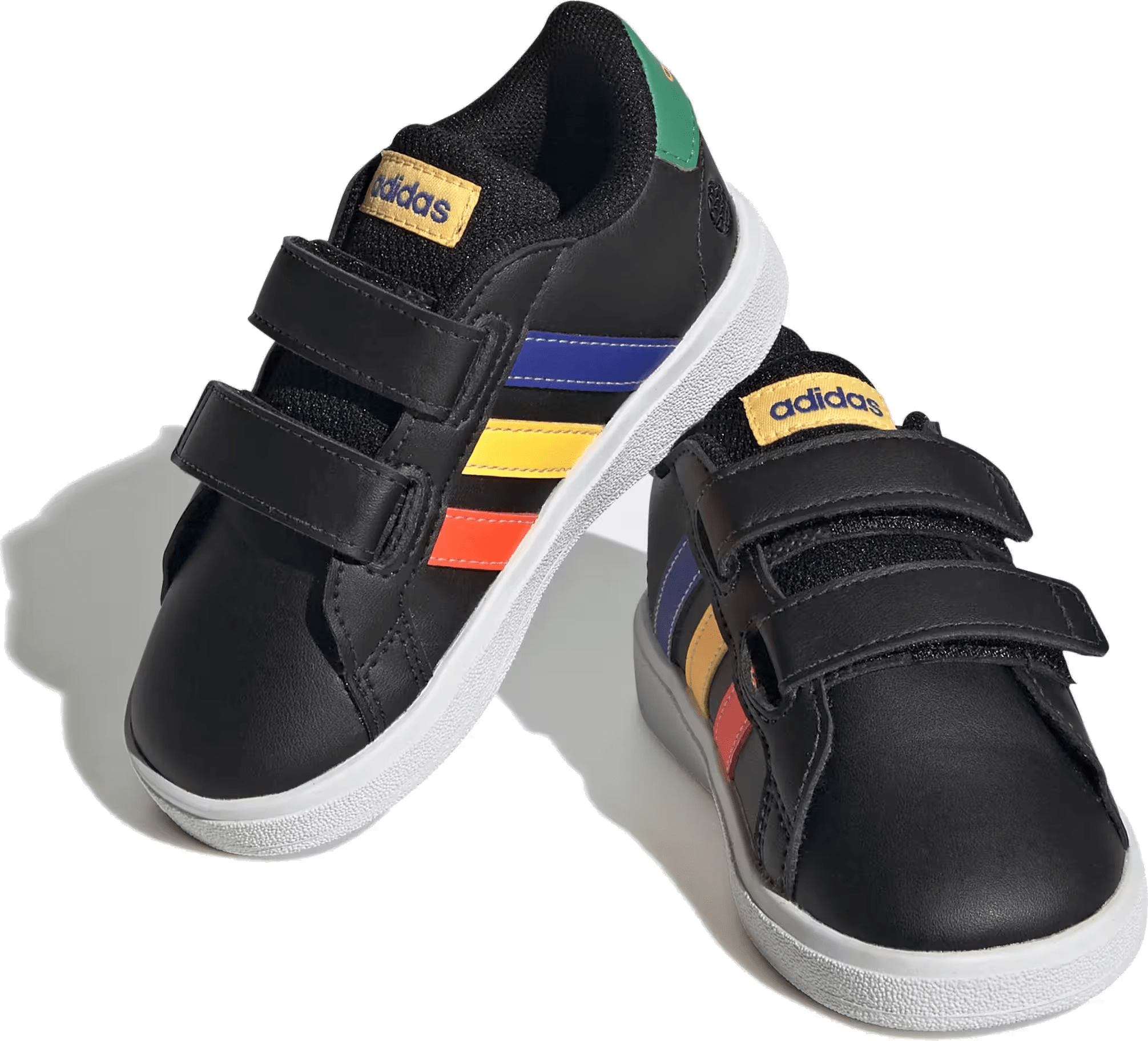 adidas Grand Court Lifestyle Hook And Loop Core Black Lucid Blue Court Green (TD)