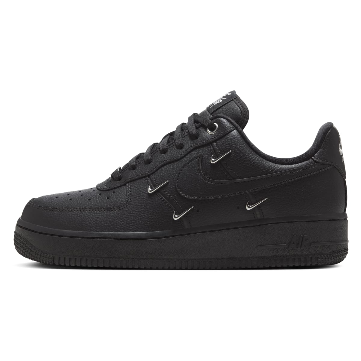 Nike Air Force 1 '07 LX Wmns "Black Silver Mini Swoosh"