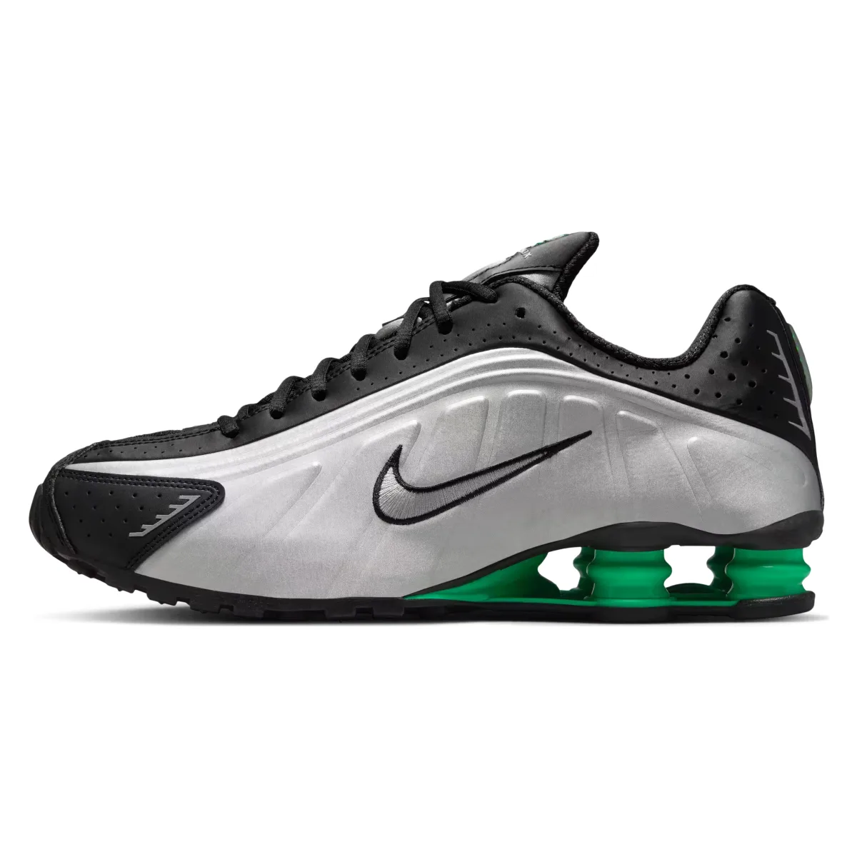 Nike Shox R4 Metallic Silver Green Shock