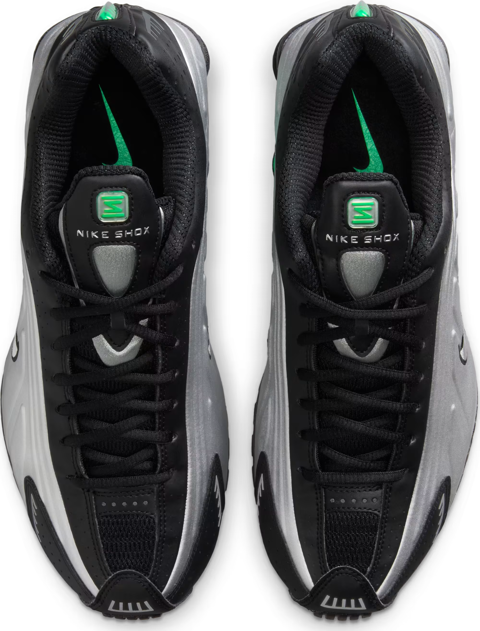 Nike Shox R4 Metallic Silver Green Shock