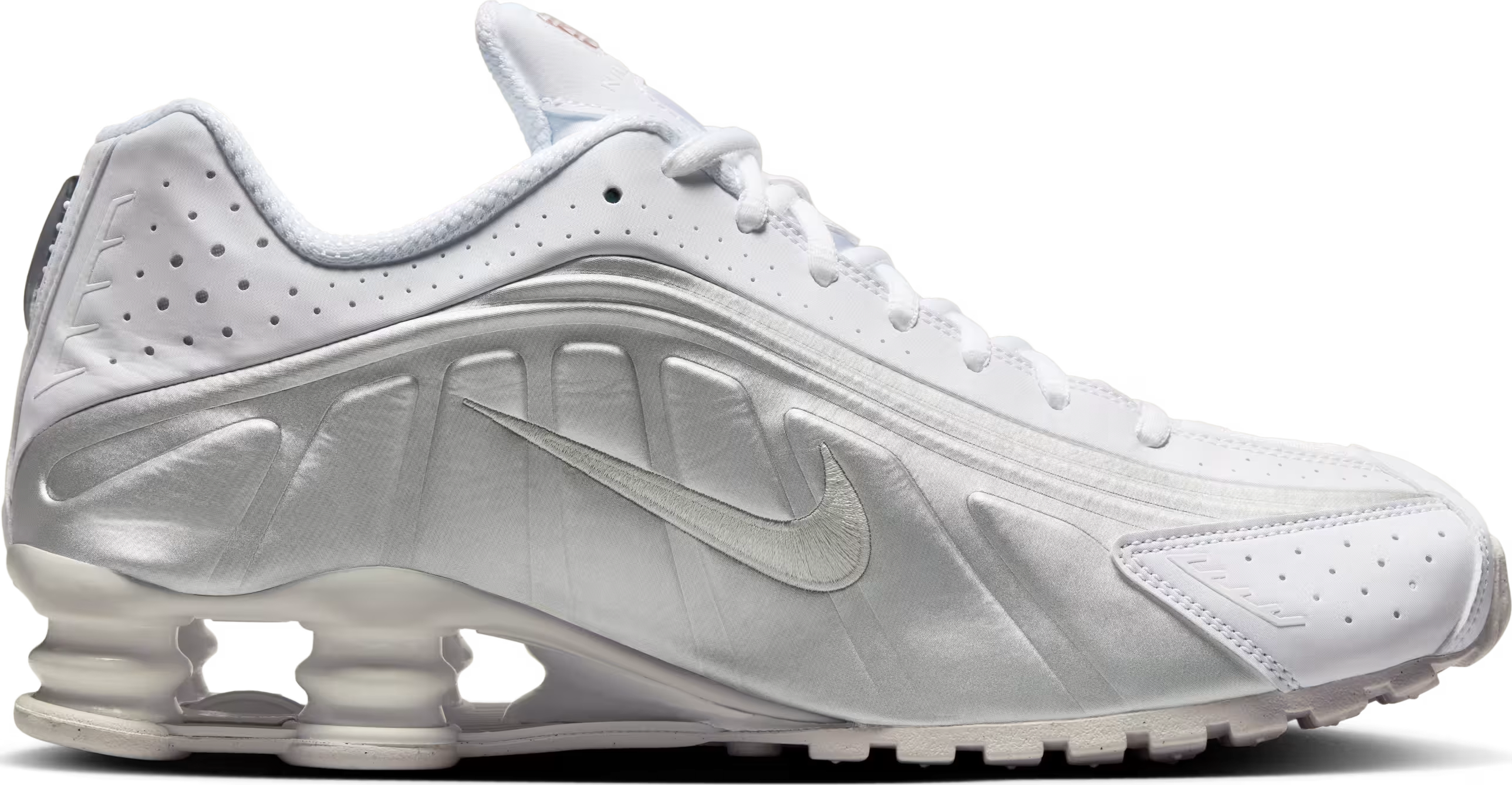 Nike Shox R4 "White Metallic Silver"