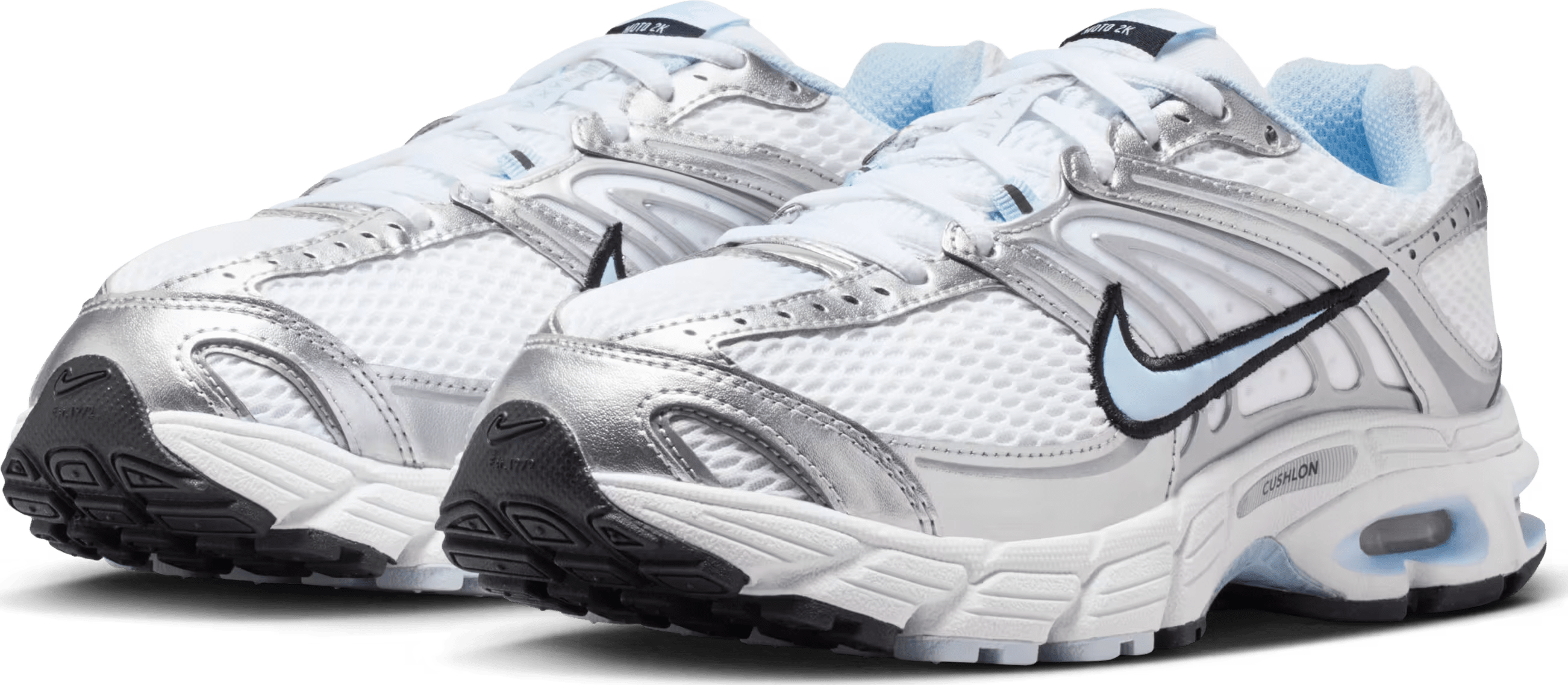 Nike Air Max Moto 2K White Silver Black Hydrogen Blue (Women's)