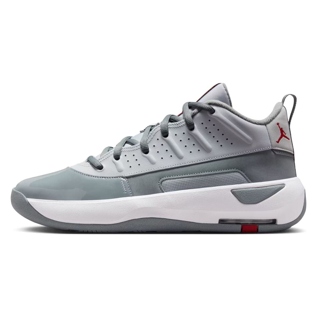 Jordan Max Aura 7 Wolf Grey Varsity Red