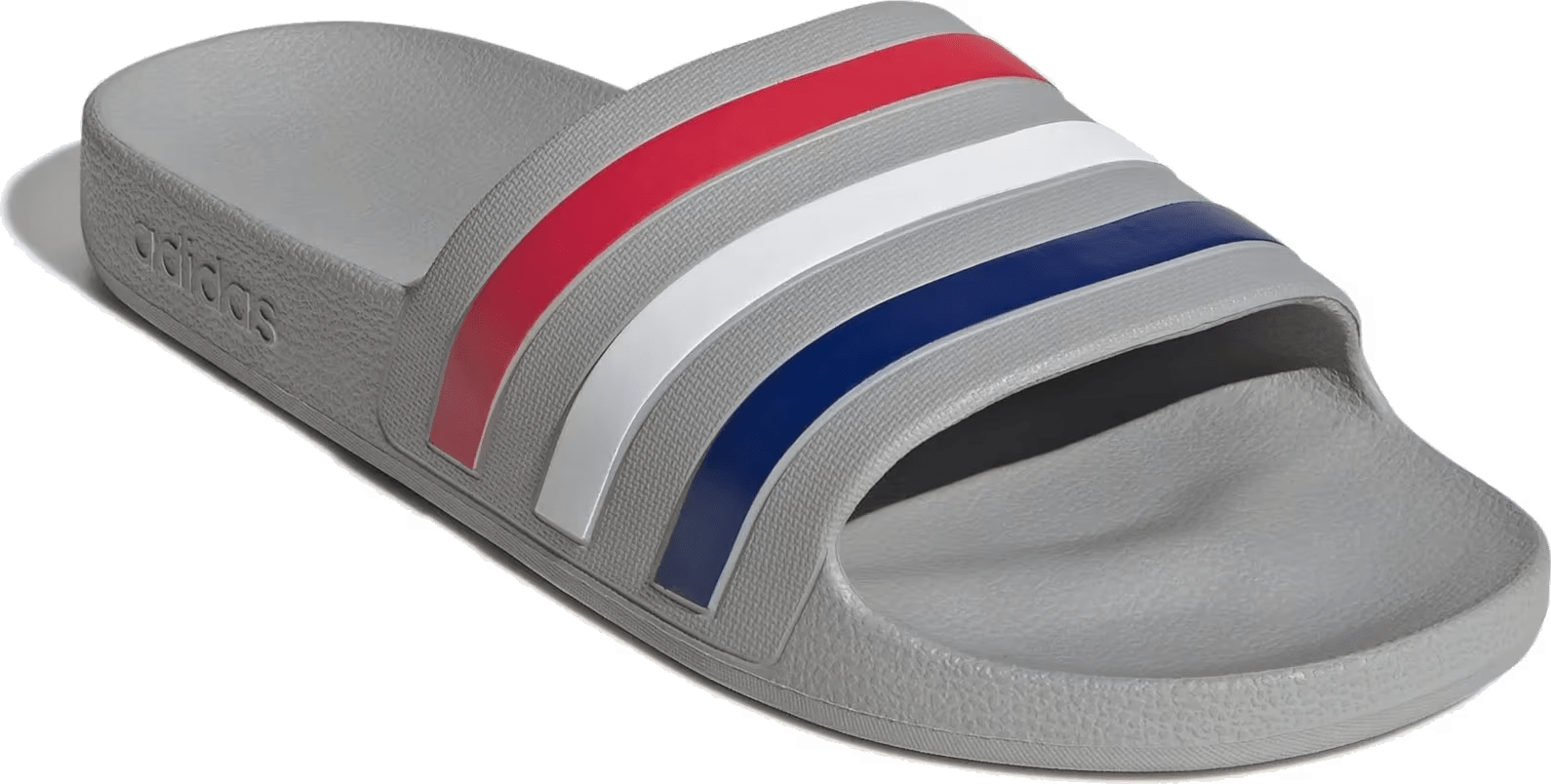 adidas Adilette Aqua Slides Grey Mystery Ink Pure Ruby