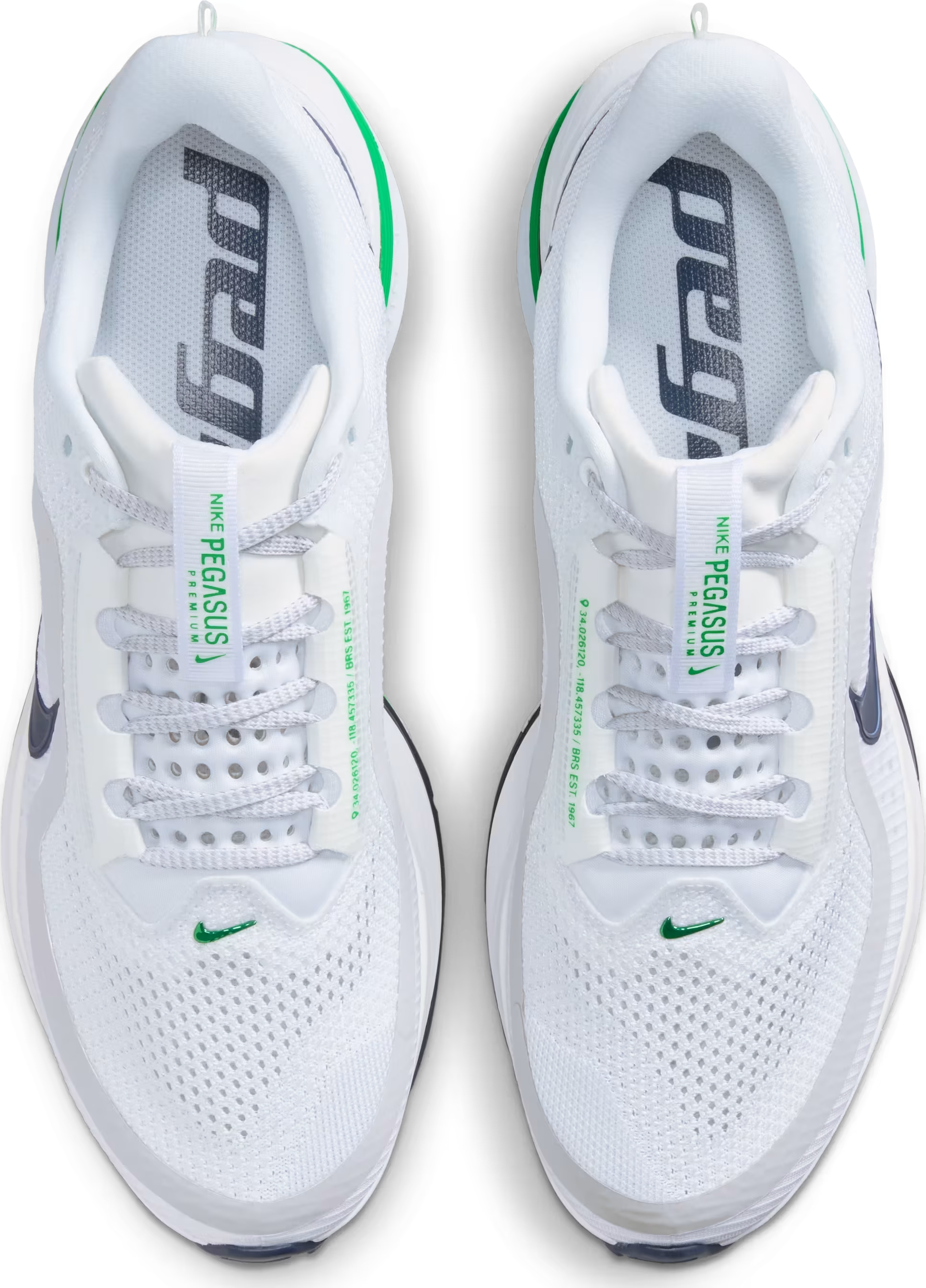 Nike Pegasus Premium "White Midnight Navy Green Spark"