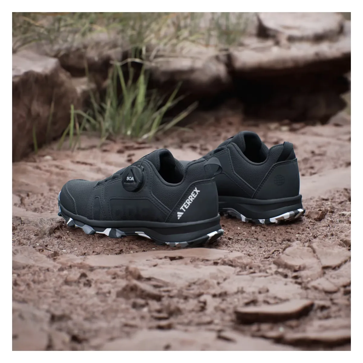 adidas Terrex Agravic BOA Trail Core Black Cloud White Grey Three (GS)