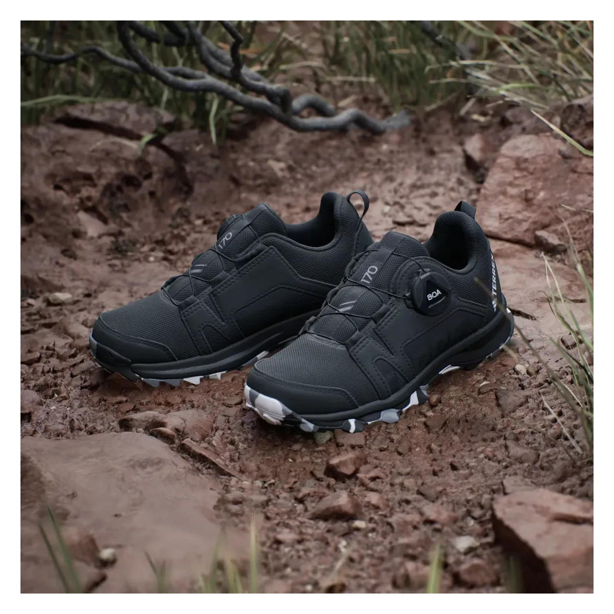 adidas Terrex Agravic BOA Trail Core Black Cloud White Grey Three (GS)