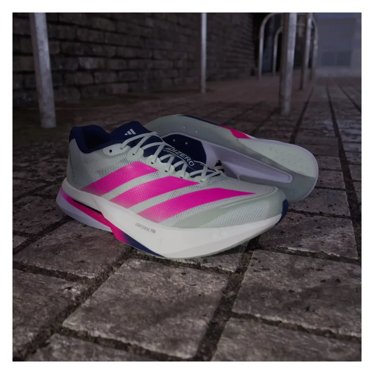 adidas Adizero Boston 13 Linen Green Shock Pink