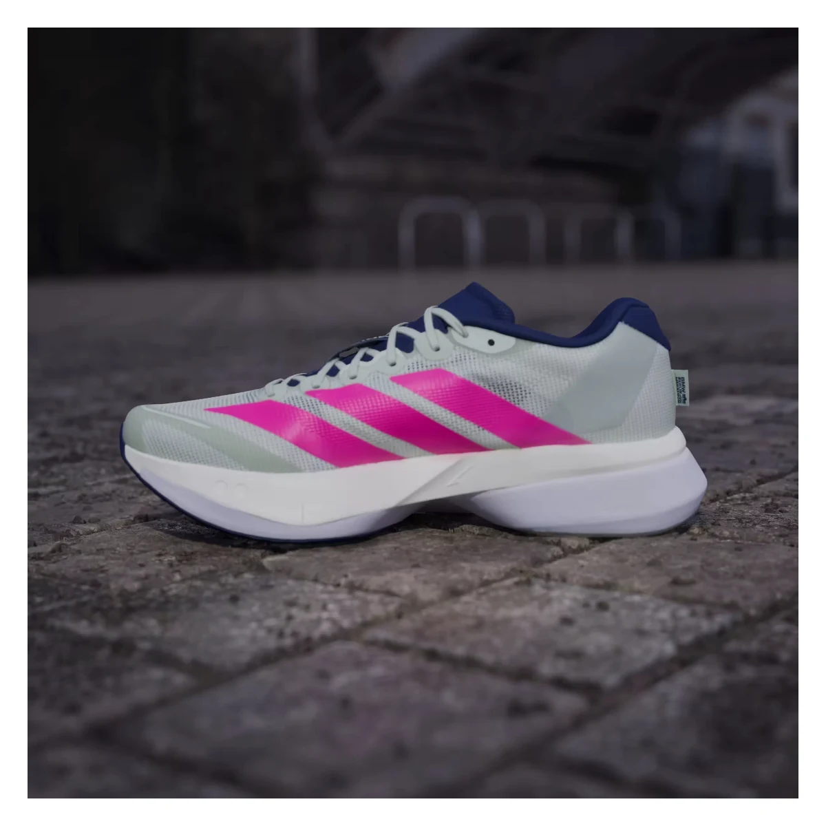 adidas Adizero Boston 13 Linen Green Shock Pink