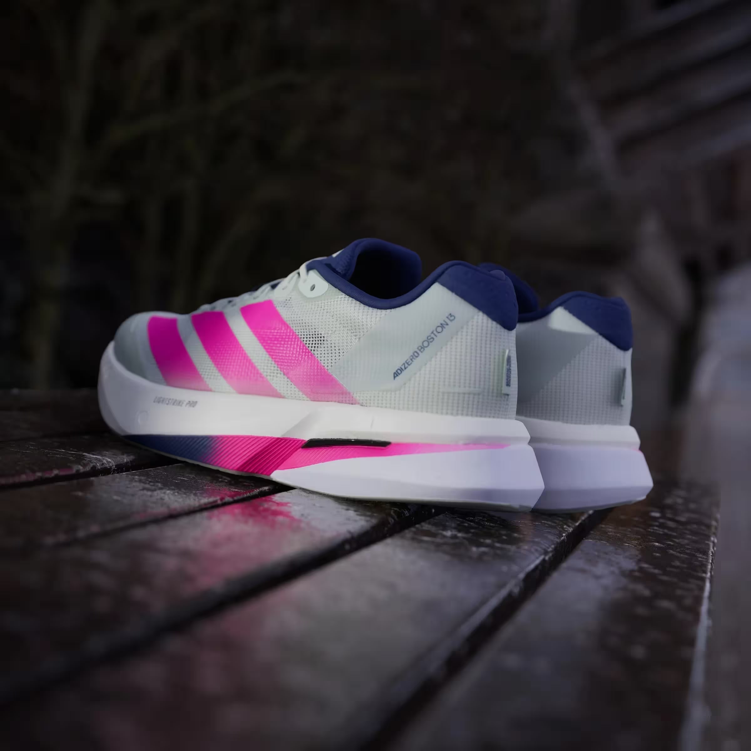 adidas Adizero Boston 13 Linen Green Shock Pink