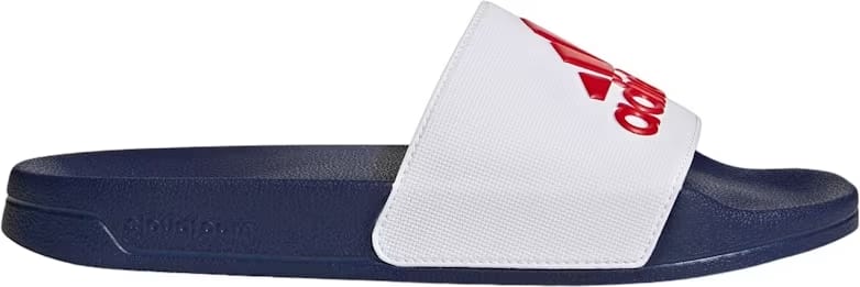 adidas Adilette Shower Slides Cloud White Better Scarlet Victory Blue