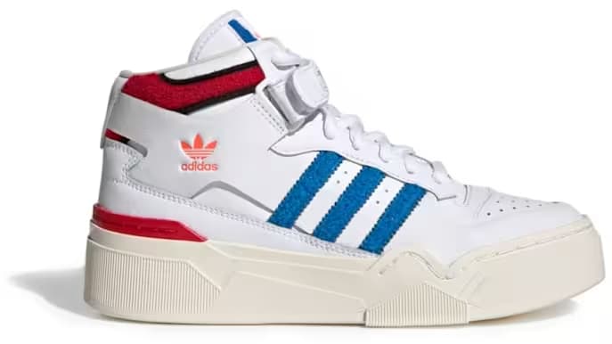 adidas Forum Bonega 2B Mid Cloud White Bright Royal Better Scarlet (Women's)