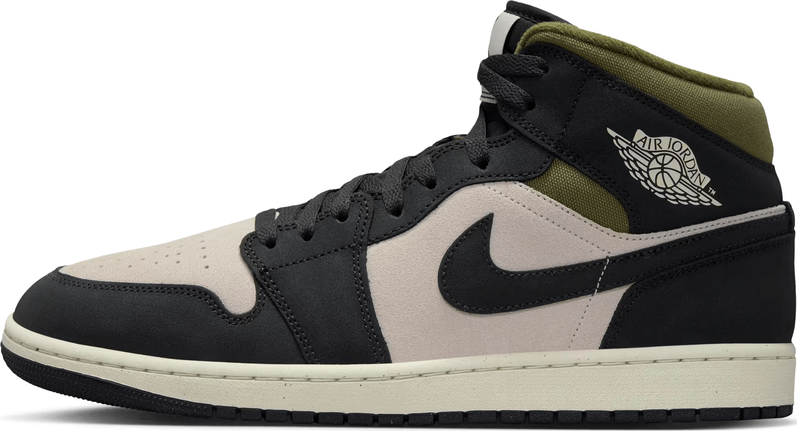 Air Jordan 1 Mid SE "Off Noir Medium Olive"