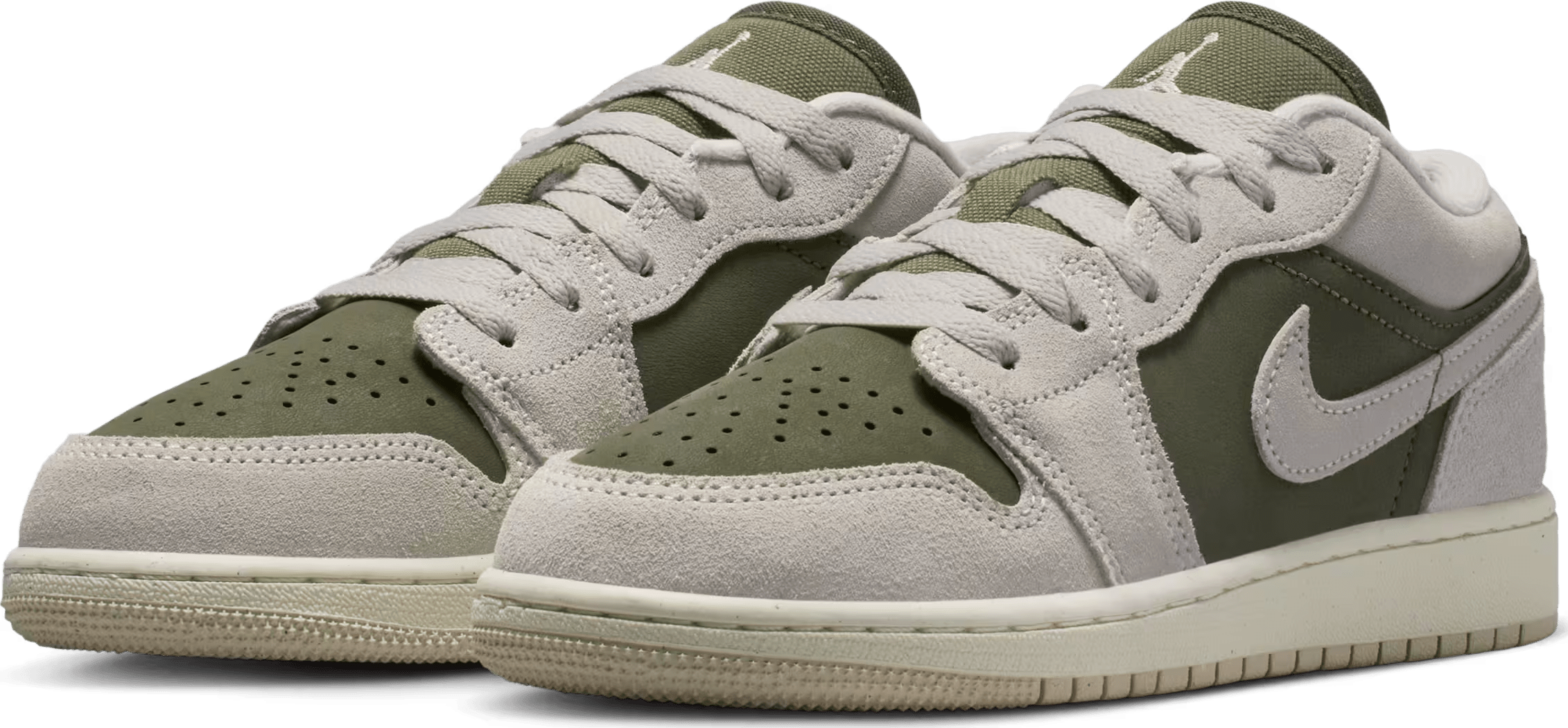 Air Jordan 1 Low SE GS "Medium  Olive Sail"