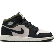 Air Jordan 1 Mid GS "Off Noir Olive"