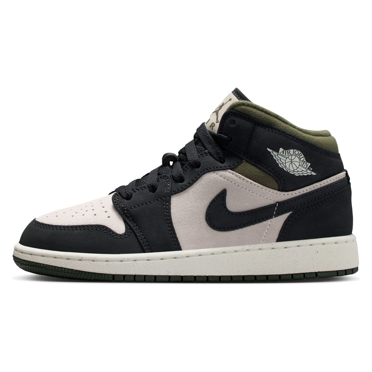 Air Jordan 1 Mid GS "Off Noir Olive"
