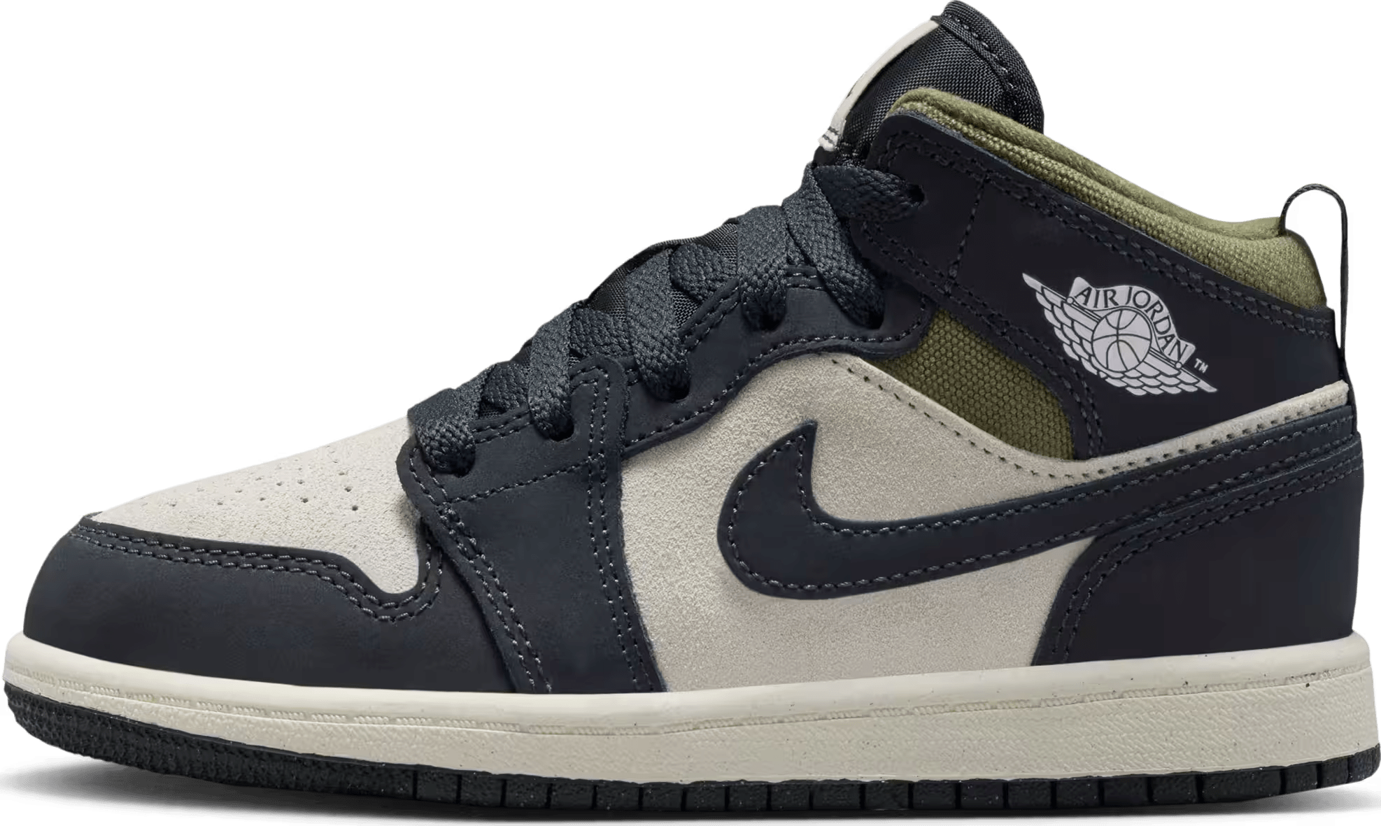 Air Jordan 1 Mid SE PS "Olive Off Noir"