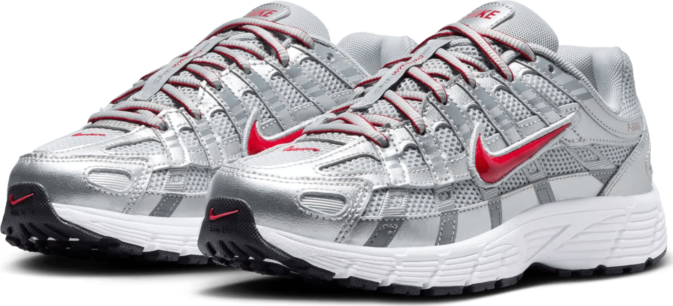 Nike P-6000 GS "Metalic Silver Cool Red"