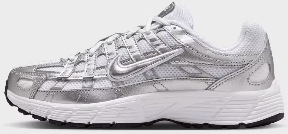 Nike P-6000 White Metallic Silver (GS)