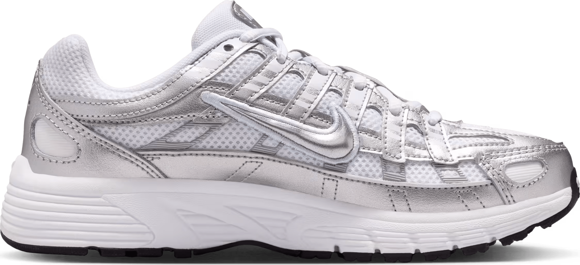 Nike P-6000 White Metallic Silver (GS)