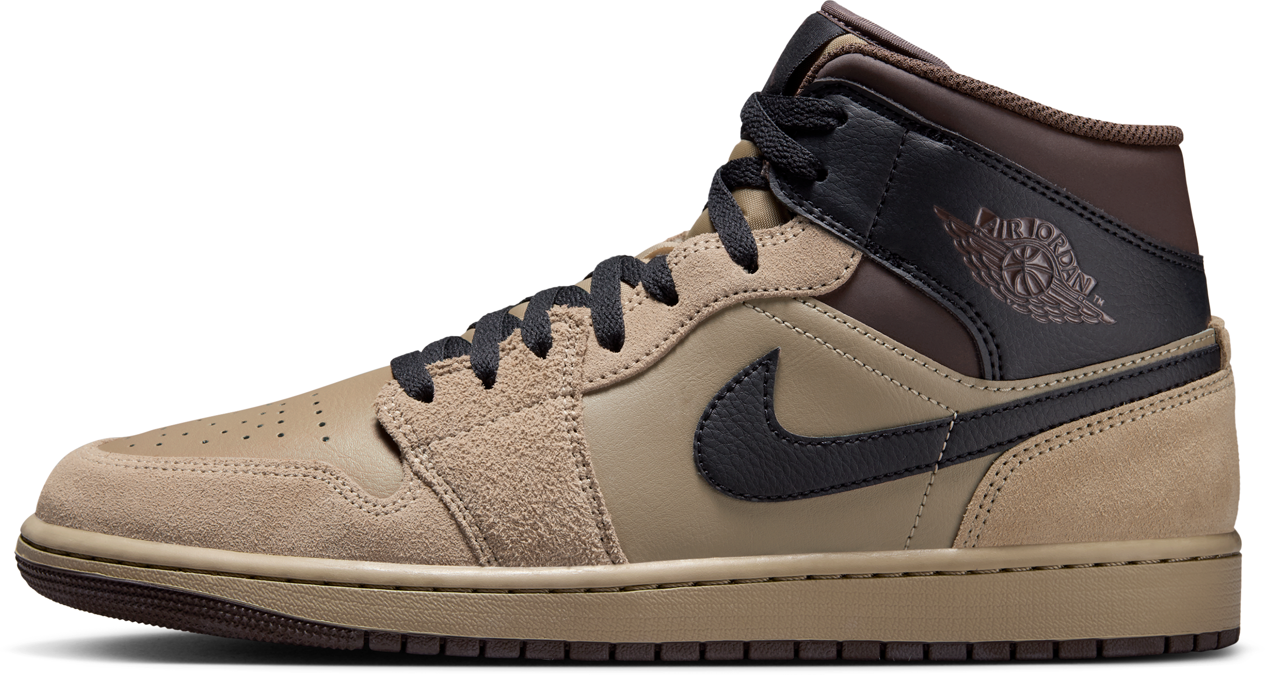 Air Jordan 1 Mid "Khaki Baroque Brown"