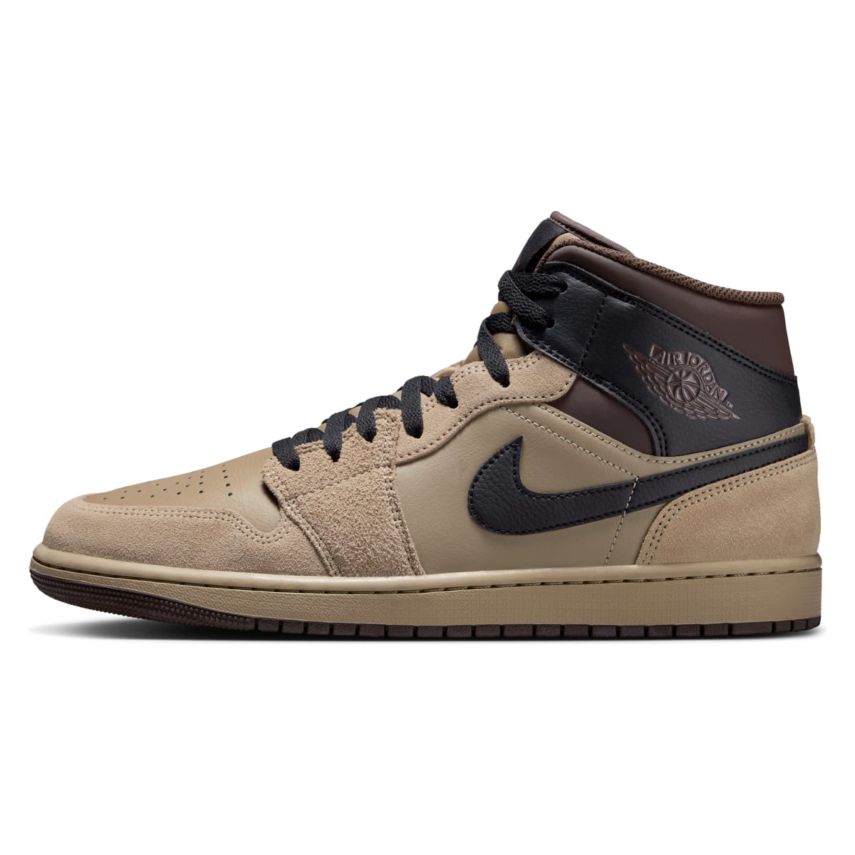 Air Jordan 1 Mid "Khaki Baroque Brown"