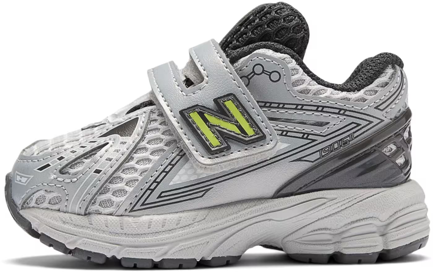 New Balance 1906 Hook & Loop TD "Light Silver Metallic Alkaline Green"