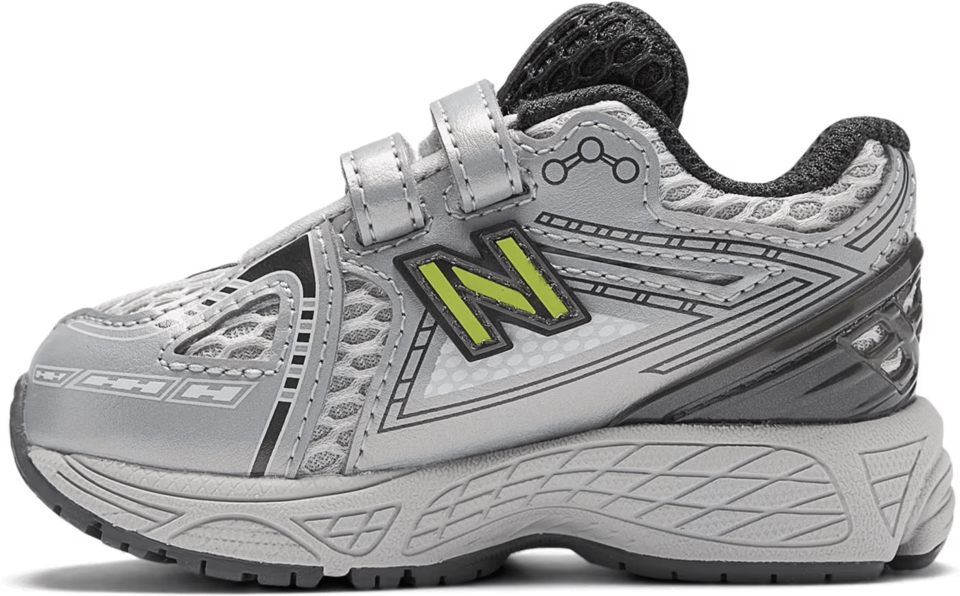 New Balance 1906 Hook & Loop TD "Light Silver Metallic Alkaline Green"