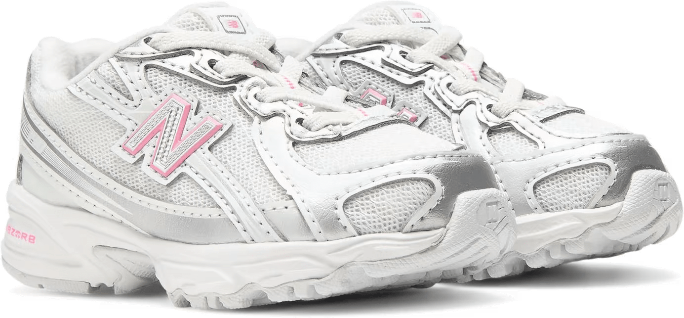 New Balance 740 Bungee Lace TD "Silver Metallic Signal Pink"