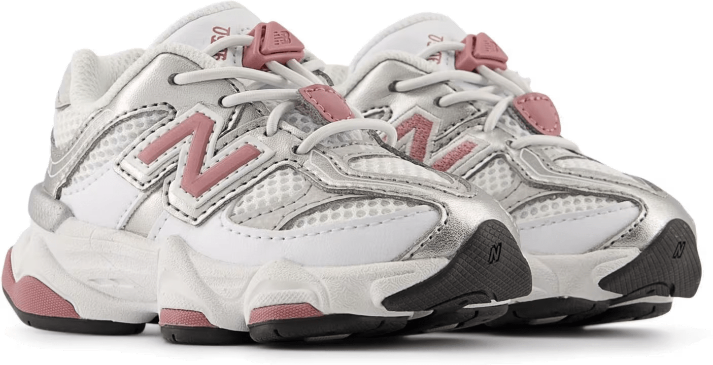 New Balance 9060 Bungee Lace White Rosewood Silver (TD)