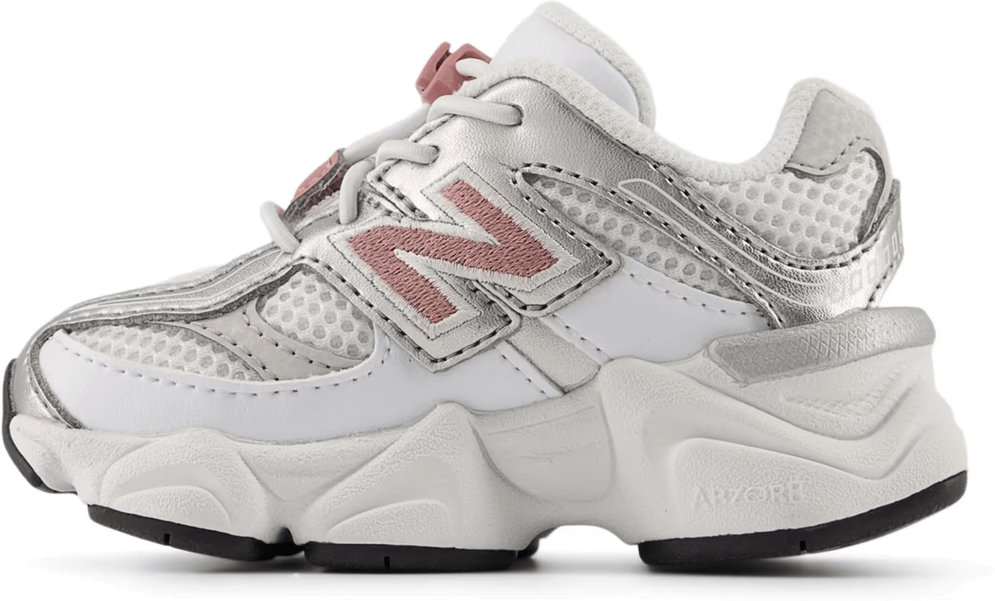New Balance 9060 Bungee Lace White Rosewood Silver (TD)