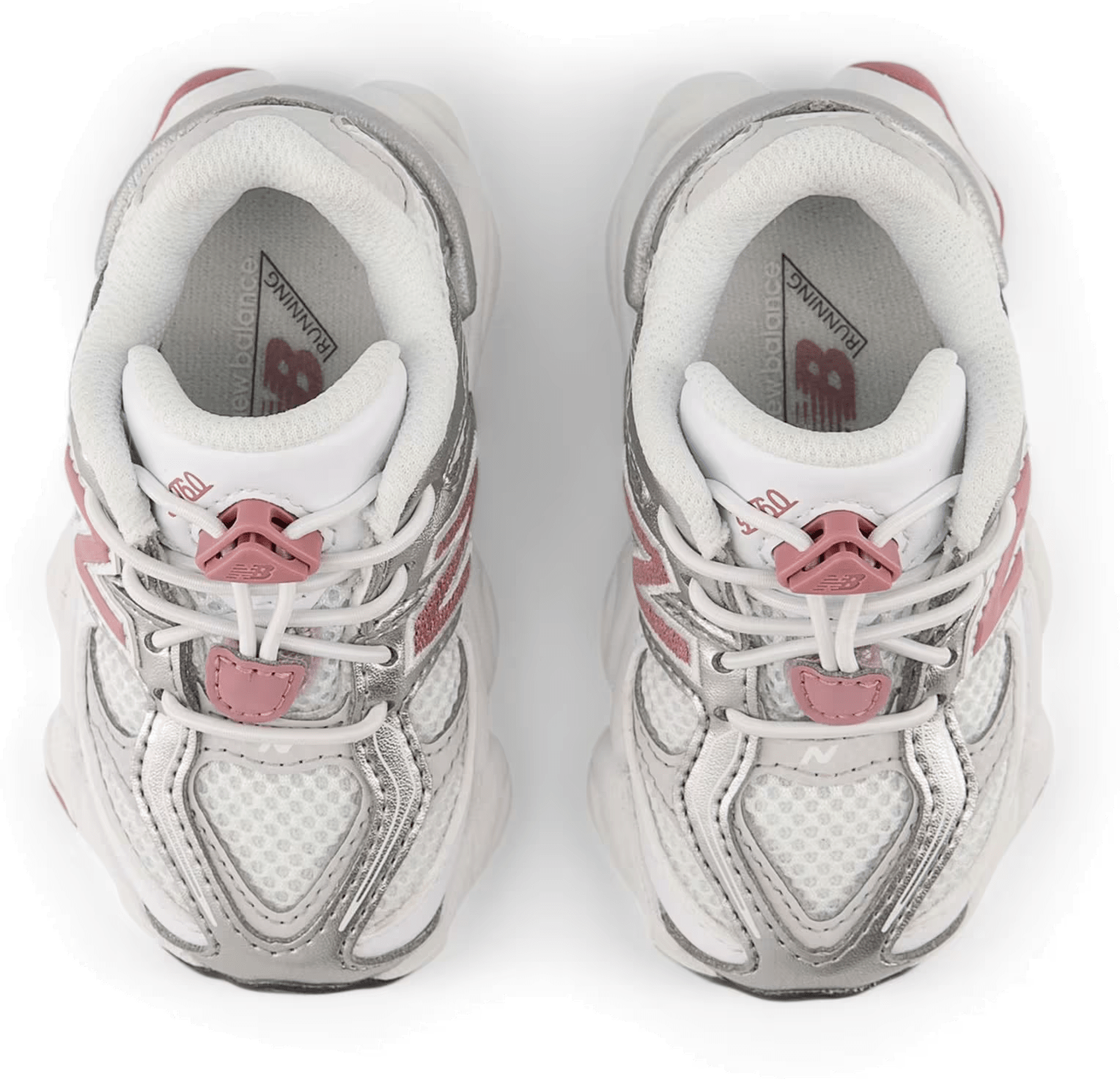 New Balance 9060 Bungee Lace White Rosewood Silver (TD)