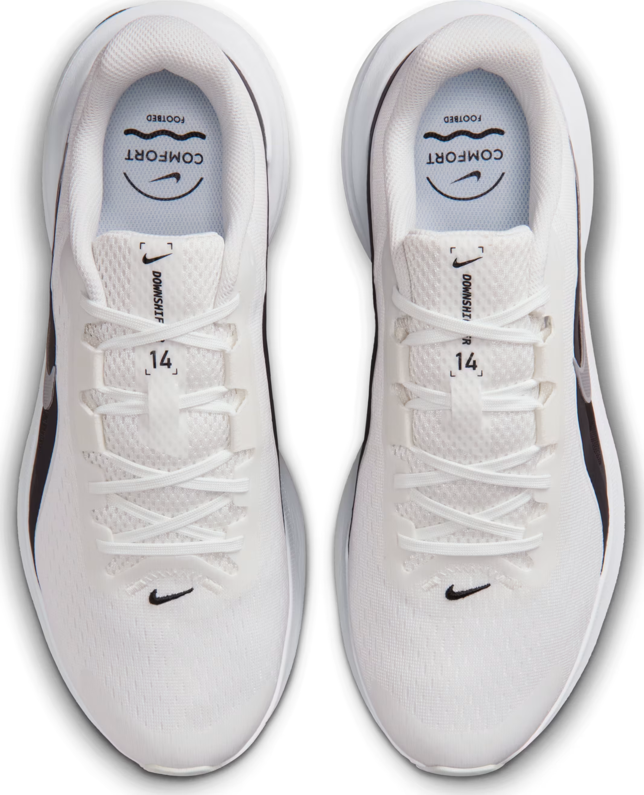 Nike Downshifter 14 Summit White Black Metallic Silver