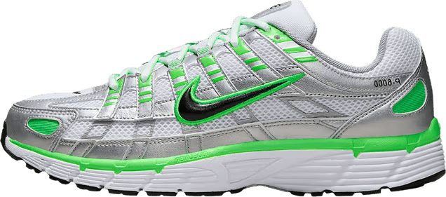 Nike P-6000 SE Metallic Silver White Green Strike