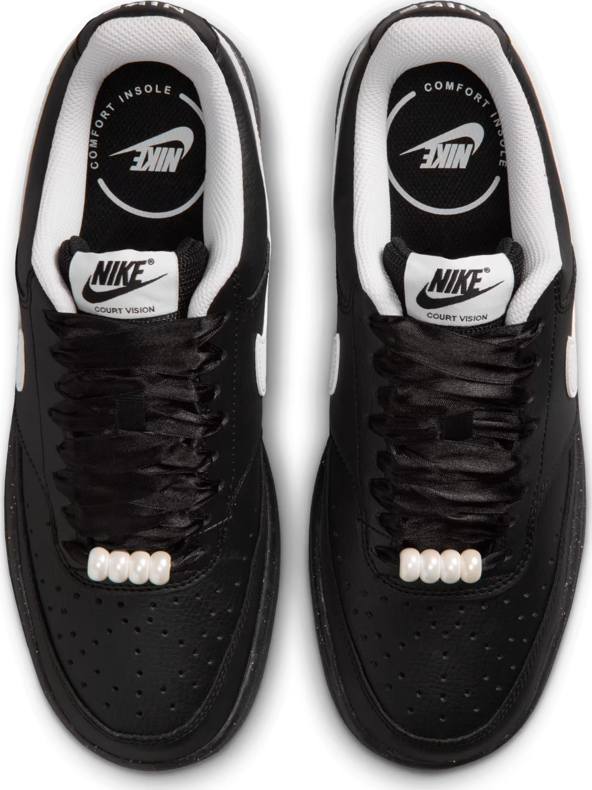Nike Court Vision Low Wmns "Black White"