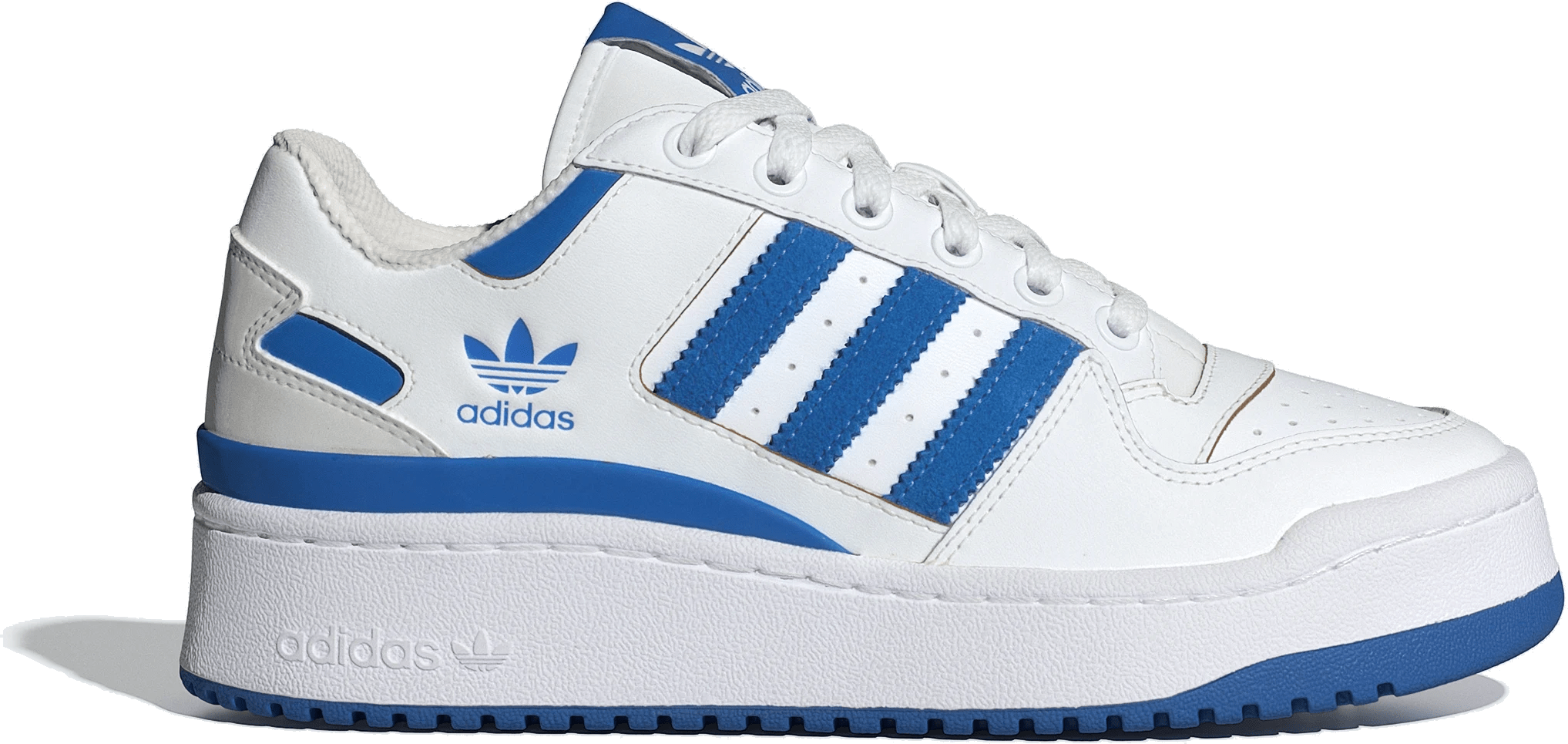 adidas Forum Bold Stripes Cloud White Blue Bird Grey (Women's)